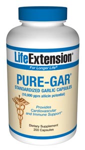 Pure-Gar (Standardized Garlic Capsules) (200 capsules)* Life Extension