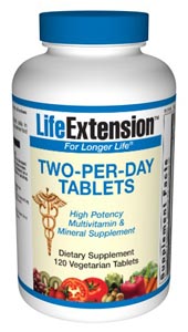Two-Per-Day Tablets (120 vegetarian tablets)* Life Extension