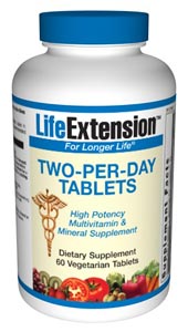 Two-Per-Day Tablets (60 vegetarian tablets)* Life Extension