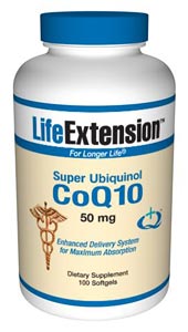 Super Ubiquinol CoQ10 (50 mg 100 softgels)* Life Extension