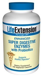 Enhanced Super Digestive Enzymes with Probiotics (100 vegetarian capsules)* Life Extension
