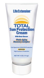 Total Sun Protection Cream with Beta Glucan (SPF 30) (4 oz (114 g))* Life Extension