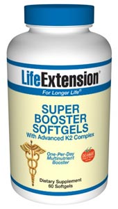 Super Booster Softgels with Advanced K2 Complex (60 softgels)* Life Extension