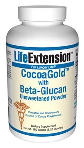 Cocoagold™ with Beta-Glucan (unsweetened) (180 grams powder)* Life Extension