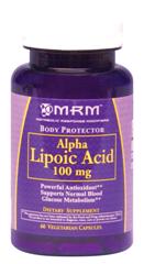 Alpha Lipoic Acid (100mg 60 Vcap) Metabolic Response Modifiers