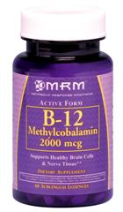 Vitamin B-12 Methylcobalamine with Folic Acid (60 sub-lingual lozenges) Metabolic Response Modifiers