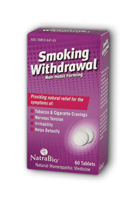 Smoking Withdrawal ( 60 tablets) Natra-Bio