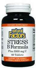 Stress Formula- Vitamin B (25 mg) & Vitamin C (1000 mg) (60 tablets) Natural Factors