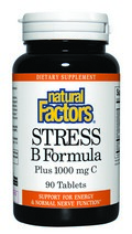 Stress Formula- Vitamin B (25 mg) & Vitamin C (1000 mg) (90 tablets) Natural Factors
