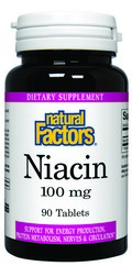 Vitamin B-3 Niacin (100 mg 90 tablets) Natural Factors
