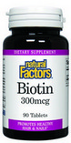 Biotin (300 mcg 90 tablets) Natural Factors