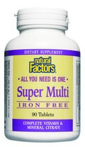 Super Multi Iron-Free (90 tablets) Natural Factors