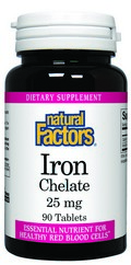 Iron Chelate (25 mg 90 tablets) Natural Factors