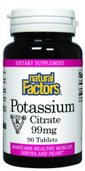 Potassium Citrate (99mg 90 tablets) Natural Factors