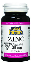 Zinc Chelate (25 mg 90 tablets) Natural Factors