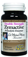Double Strength Zymactive Proteolytic Enzymes with Serrapeptase (30 tablets) Natural Factors