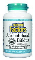 Acidophilus & Bifidus with Goat Milk - 5 billion active cells (180 capsules) Natural Factors