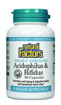 Acidophilus & Bifidus with Goat Milk- Double Strength -10 billion active cells (90 capsules) Natural Factors
