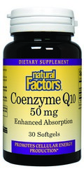 Coenzyme Q10 (50mg 30 softgels) Natural Factors