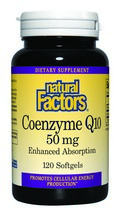 CoEnzyme Q10 (50 mg 120 softgels) Natural Factors