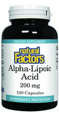 Alpha Lipoic Acid (200 mg 120 capsules) Natural Factors