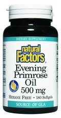 Evening Primrose Oil 500 mg/50 mg GLA (180 softgels) Natural Factors