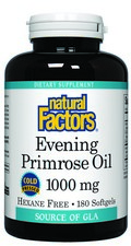 Evening Primrose Oil 1000 mg/ 100mg GLA (180 softgels) Natural Factors