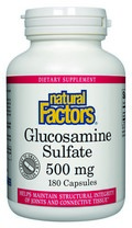 Glucosamine Sulfate (500 mg 180 capsules) Natural Factors