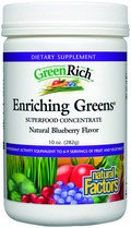 GreenRich Enriching Greens Blueberry (10 oz) Natural Factors