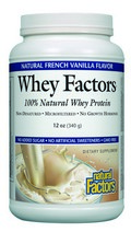 Whey Factors Powder Drink Mix ( French Vanilla 12 oz) Natural Factors
