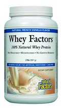 Whey Factors Powder Drink Mix ( French Vanilla 2 lbs) Natural Factors
