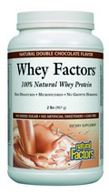 Whey Factors Powder Drink Mix (Natural Double Chocolate Flavor 2 lbs) Natural Factors
