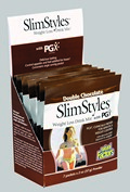 SlimStyles® Weight Loss Drink Mix with PGX® Single Serve (Chocolate- 7 Packets) Natural Factors