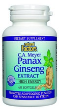 Panax Ginseng C.A.Meyer, Standardized Herb Extract (60 softgels) Natural Factors