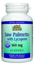 Saw Palmetto Extract with 2mg Lycopene (60 softgels) Natural Factors