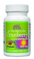 Cranberry Extract (500mg 30 capsules) Natural Factors