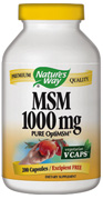 MSM 1000 mg ( 200 Vcaps ) Nature's Way