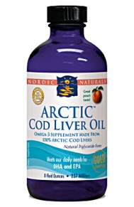 Arctic Cod Liver Oil (Peach 8 oz) Nordic Naturals