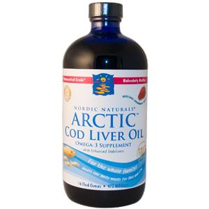 Arctic Cod Liver Oil (Strawberry 16 oz)* Nordic Naturals