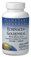Echinacea-Goldenseal plus Olive Leaf (60 tablets) Planetary Herbals