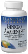 Ginkgo Awareness  (120 tablets) Planetary Herbals