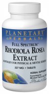 Full Spectrum Rhodiola Rosea Extract (327mg 120 tablets) Planetary Herbals