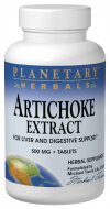 Artichoke Extract (500mg 120 tablets) Planetary Herbals