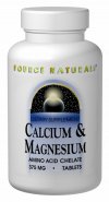 Calcium & Magnesium (300 mg 250 tabs) Source Naturals