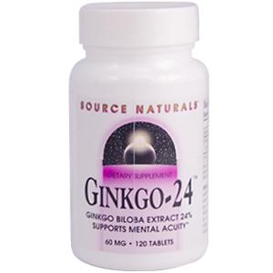 Ginkgo-24 (40 mg 120 tabs) Source Naturals
