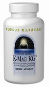 K-Mag KG (1185 mg 60 tabs) Source Naturals
