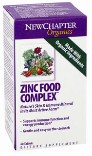 Zinc Food Complex (60 tablets) New Chapter Nutrition