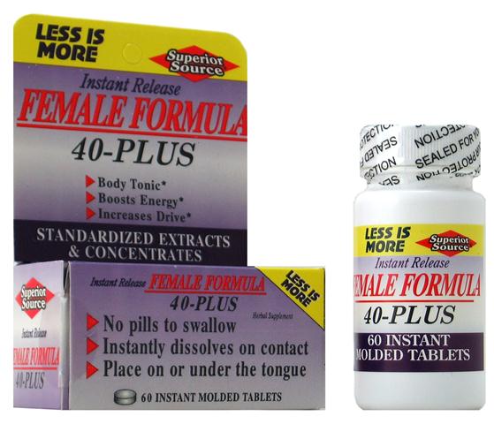 Female Formula 40 Plus (No Shot, Quick Release, 60 Instant Instant Dissolve Mini Tabs) Superior Source