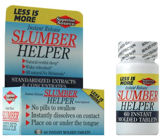 Herbal Extracts Slumber Helper (No Shot, Quick Release, 60 Instant Dissolve Mini Tabs) Superior Source