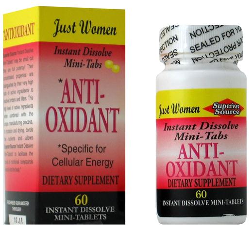 Just Women - Antioxidant (No Shot, Quick Release, 60 Instant Dissolve Mini Tabs) Superior Source